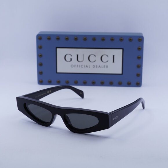 Gucci GG1779S 001 Cat Eye Sunglasses - Black/Grey - Picture 5 of 11